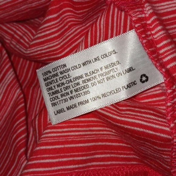 Universal Thread Womens S Red Striped V Neck Short Sleeve T Shirt Casual Top - Picture 7 of 8